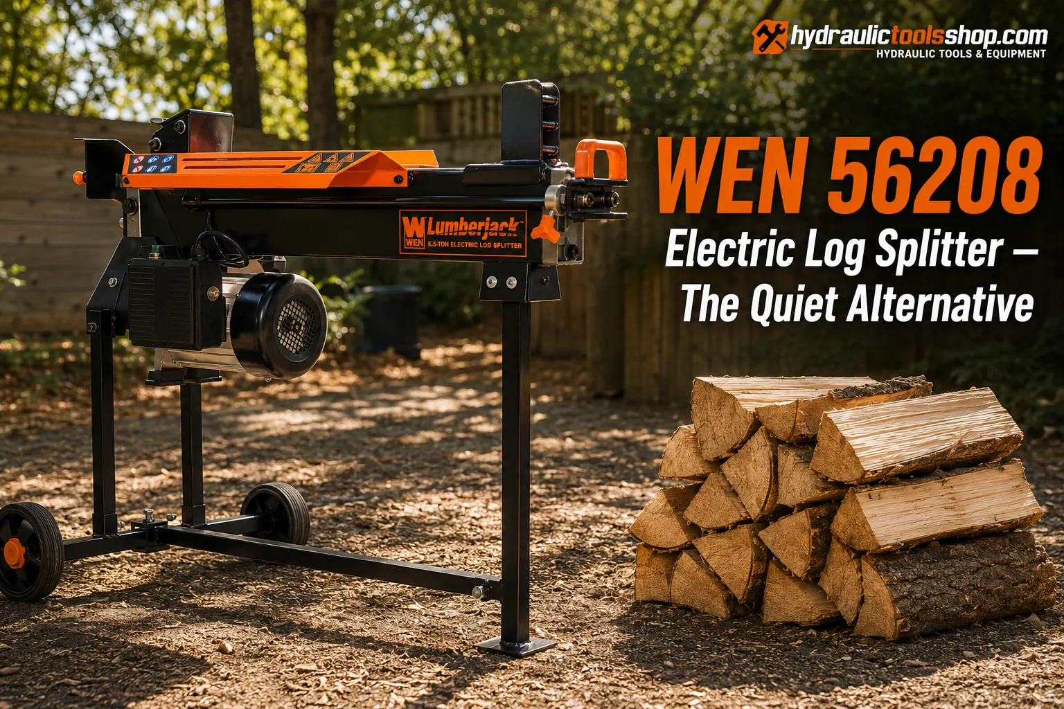 WEN 56208 6.5-ton electric log splitter with stand